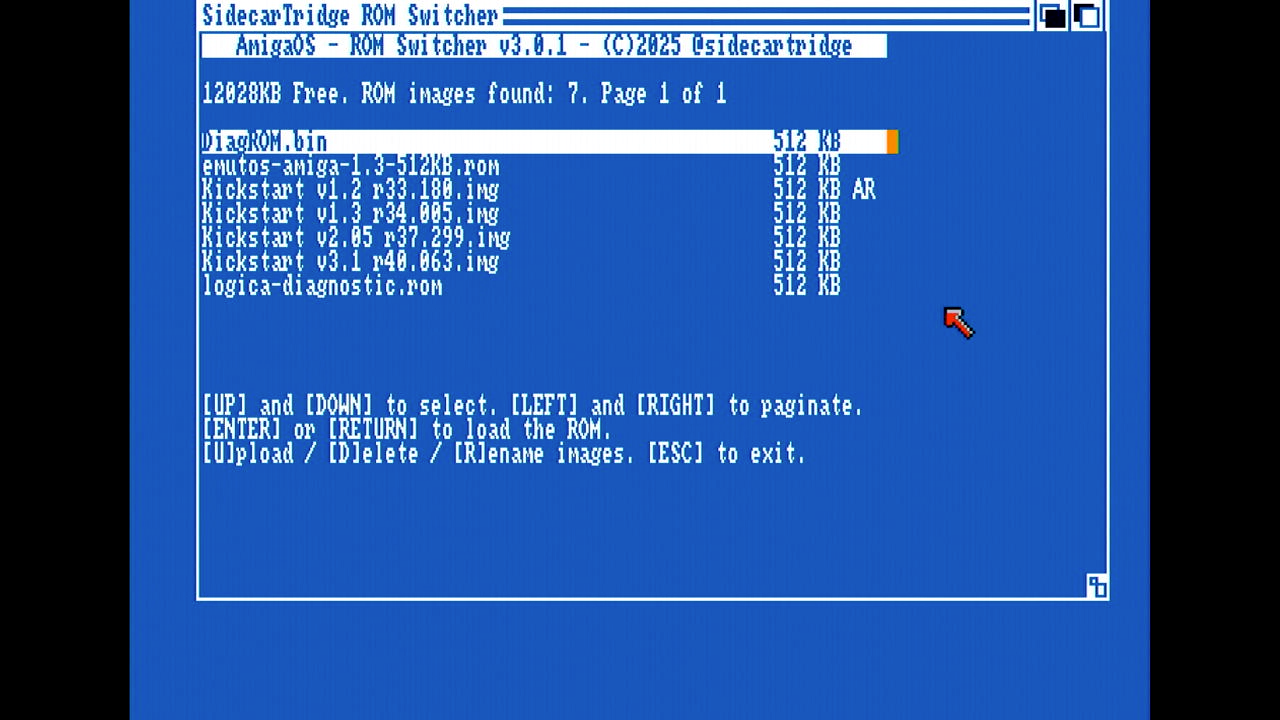 SidecarTridge® Kickstart Emulator for Amiga 500 / 2000