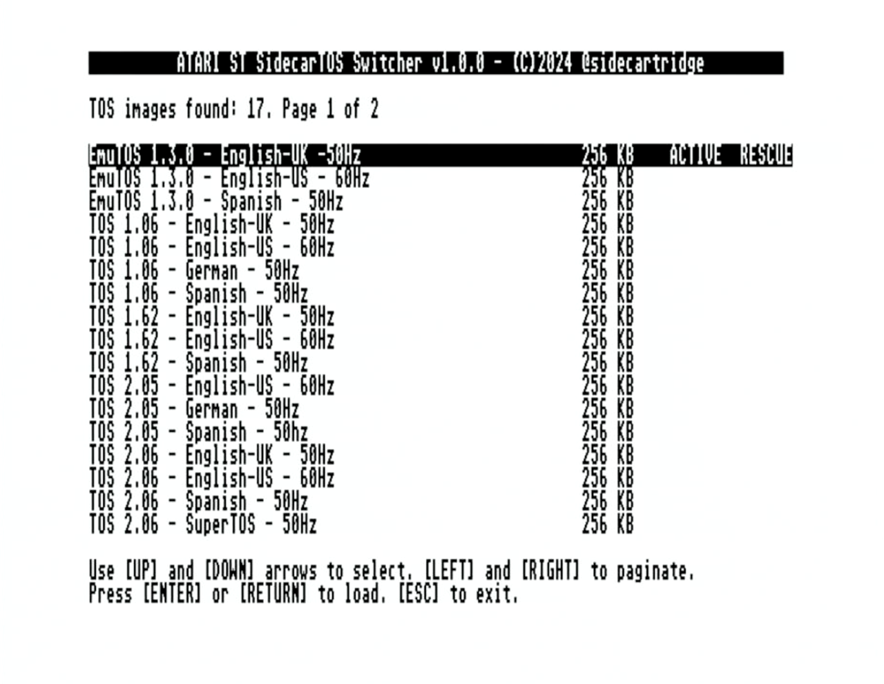 SidecarTridge® TOS Emulator for Atari ST/E and MegaST/STE